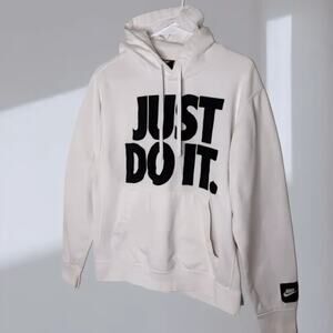Nike “Just Do It.” Graphic Hoodie – White & Black (Women’s Small)